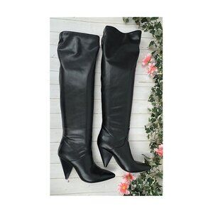 Indigo Rd. Black Over-the-Knee Boots 👢 Women’s 8M – Cone Heel, Pointed Toe
